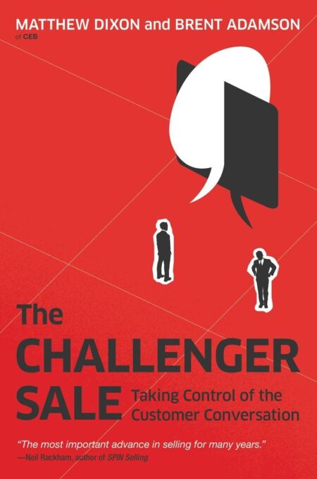 Cover of “The Challenger Sale: Taking Control of the Customer Conversation” by Matthew Dixon & Brent Adamson — a business strategy book introducing the Challenger sales method.