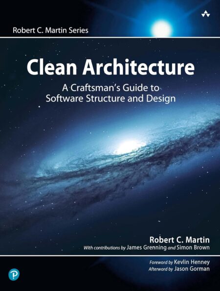 Clean Architecture book cover by Robert C. Martin – software engineering and design principles for building maintainable applications.
